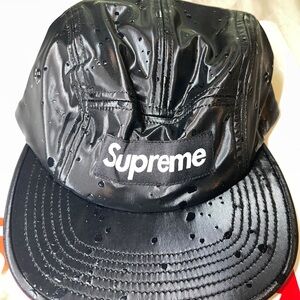 Supreme Black Splatter Camp Cap